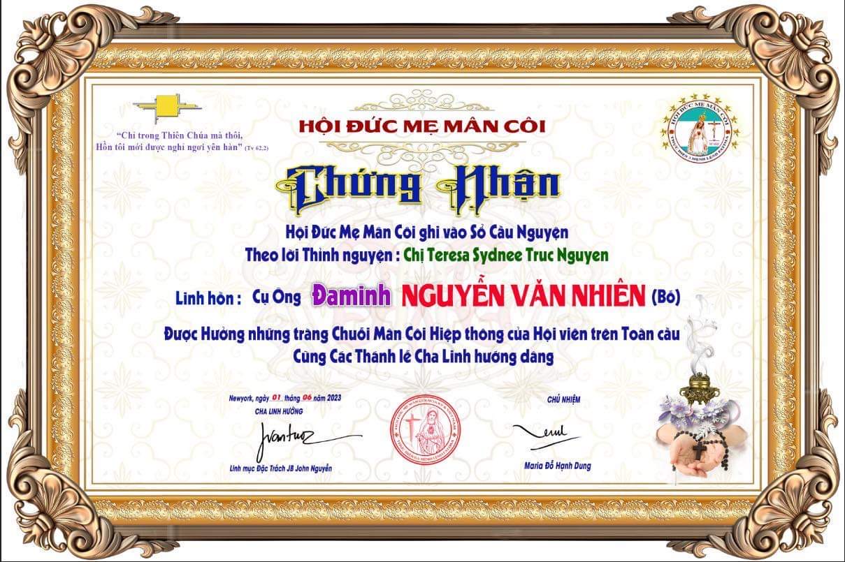 GIẤY CHỨNG NHẬN 3