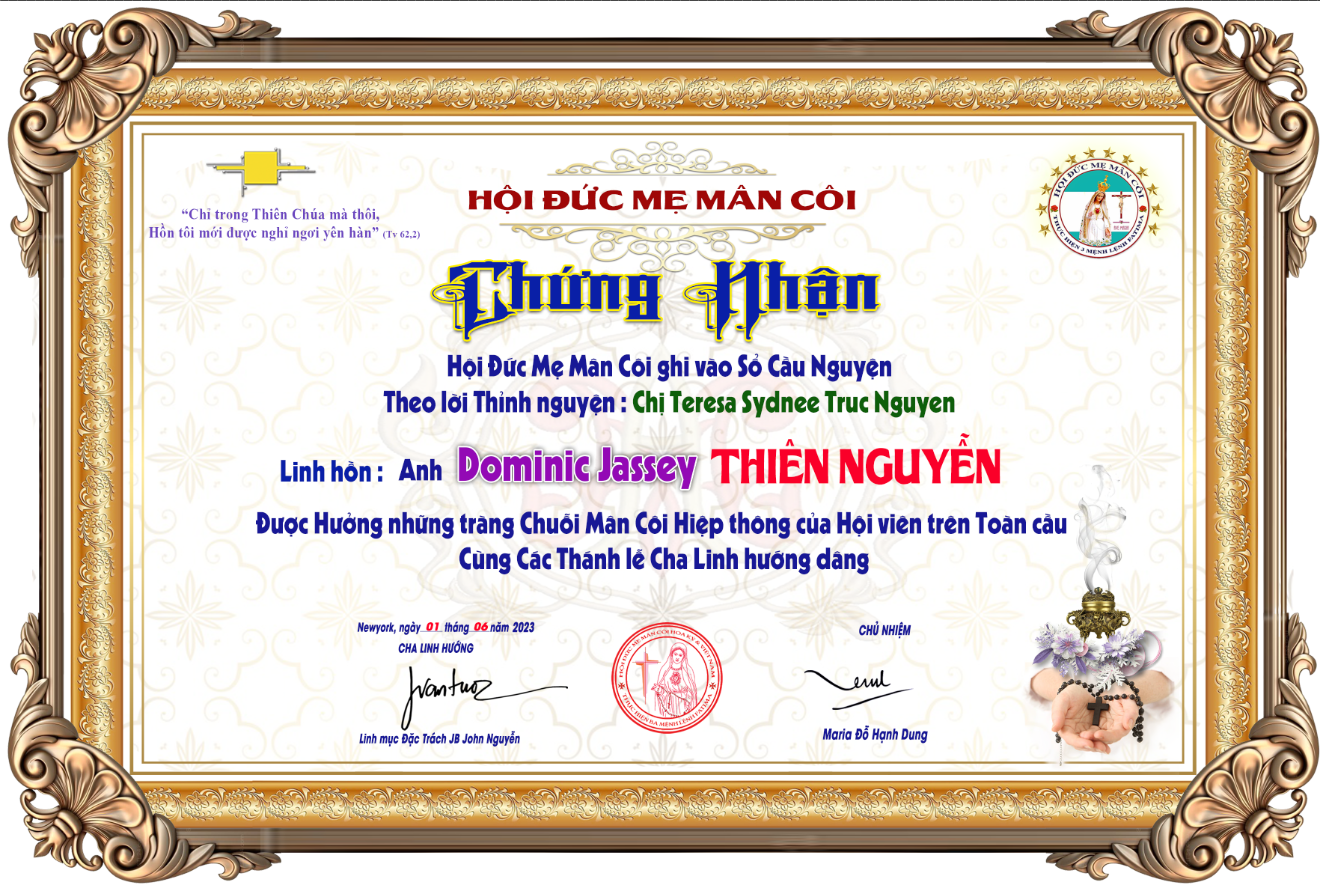 GIẤY CHỨNG NHẬN 2